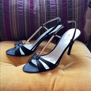 Nine West Black Slingback Heels